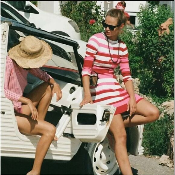 New Solid & Striped Colette Striped Ribbed Dress - Picture 3 of 8